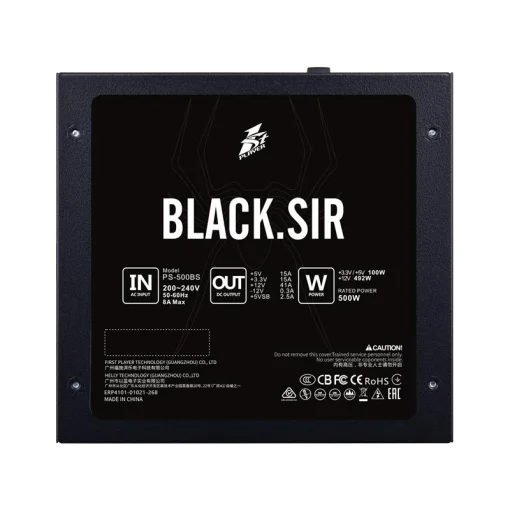 Блок питания 500W 1STPLAYER Black Sir PS-500BS Bulk