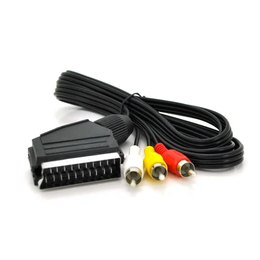 Кабель Merlion SCART - 3хRCA(M/M), 1.2 м, черный (TT-SCART(M)-3RCA(M)-1.2/00023)