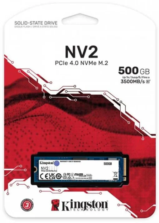 Накопитель SSD 500GB M.2 NVMe Kingston NV2 M.2 2280 PCIe Gen4.0 x4 (SNV2S/500G)