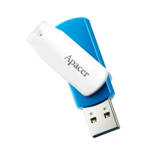 Флеш-накопитель USB 3.1 64GB Apacer AH357 Blue/White (AP64GAH357U-1)