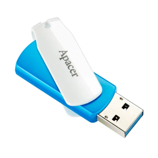 Флеш-накопитель USB 3.1 64GB Apacer AH357 Blue/White (AP64GAH357U-1)