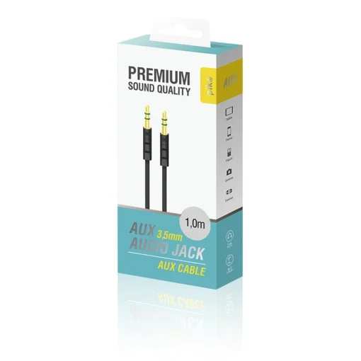 Кабель PIKO CB-AB11 mini-jack 3.5 мм 1м Black (1283126489150)