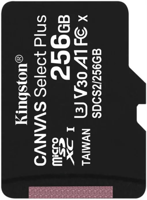 Карта памяти MicroSDXC 256GB UHS-I/U3 10 Kingston Canvas Select Plus R100/W85MB/s (SDCS2/256GBSP)