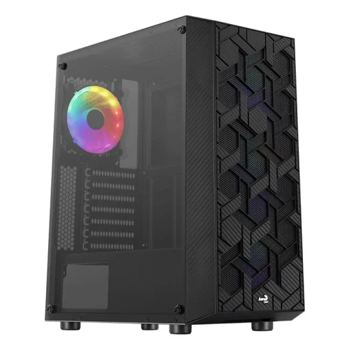 Корпус AeroCool Hive-G-BK-v2 (ACCM-PV27043.11) Black без БП
