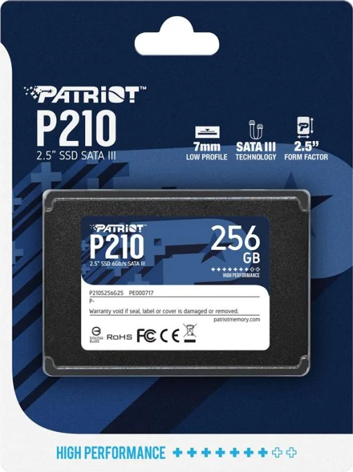 Накопитель SSD 256GB Patriot P210 2.5" SATAIII TLC (P210S256G25)
