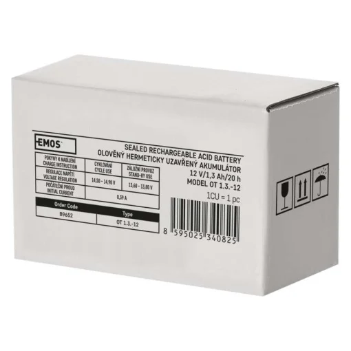 Аккумуляторная батарея Emos B9652 12V 1.3AH (FAST.4.7 MM) AGM