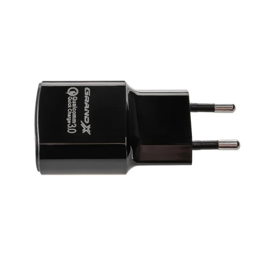 Сетевое зарядное устройство для Grand-X Quick Charge 3.0 (1xUSB 1.5-3A) Black (CH-550B)