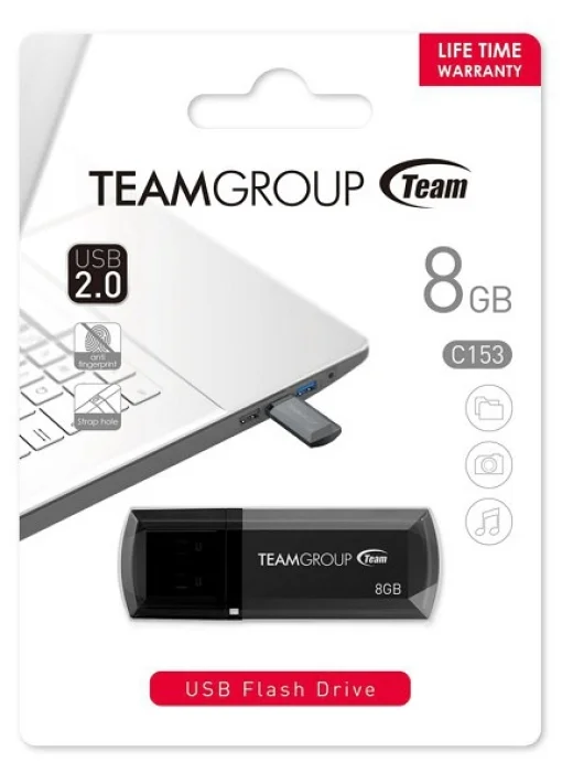 Флеш-накопитель USB 8Gb Team C153 Black (TC1538GB01)