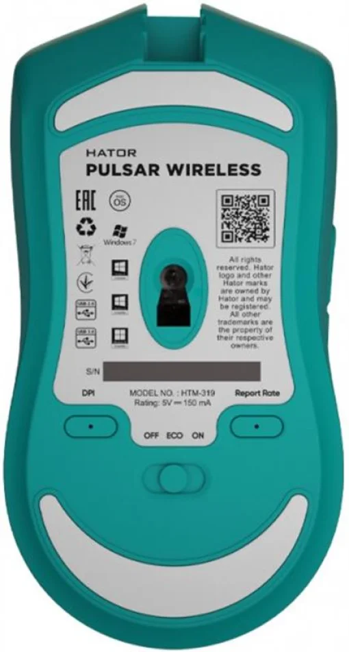 Мышка Hator Pulsar Wireless Mint (HTM-319) USB