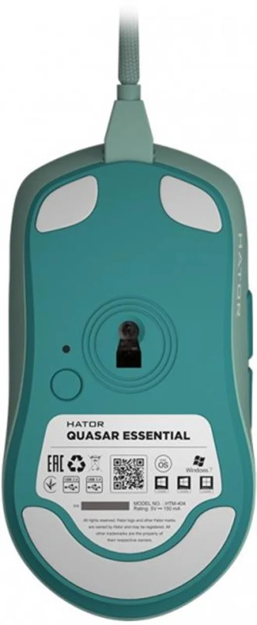 Мышка Hator Quasar Essential Mint (HTM-404) USB