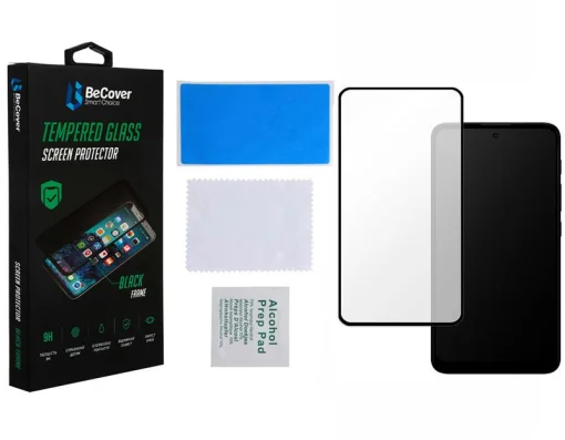 Защитное стекло BeCover для Motorola Moto E30/E40 Black (708143)