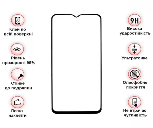 Захисне скло BeCover для Blackview A95 Black (708158)