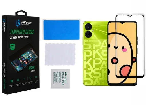 Защитное стекло BeCover для Tecno Spark 9 Pro (KH7n) Black (708169)