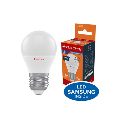 Лампа светодиодная пуля Electrum 6W E27 4000K A-LB-0751