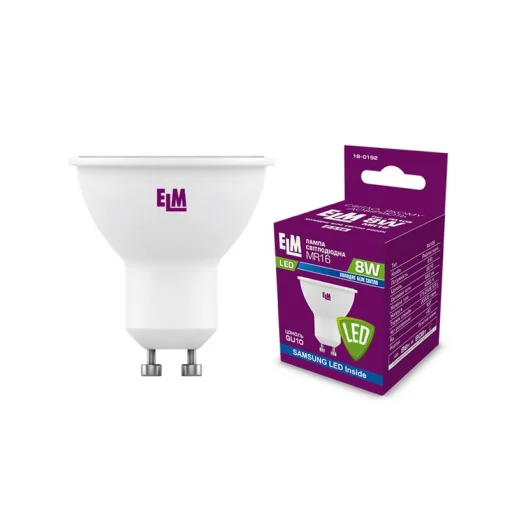Лампа светодиодная ELM MR16 8W GU10 4000K 18-0192