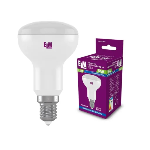 Лампа светодиодная рефлекторная R50 ELM 5W E14 4000K 18-0052
