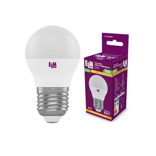 Лампа светодиодная пуля ELM 6W E27 3000K 18-0093