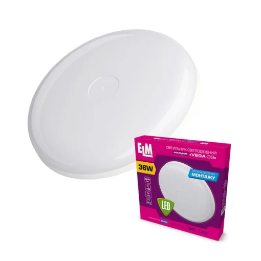 Светильник настенный светодиодный круглый ELM 36W 4000К Vega IP40 26-0083