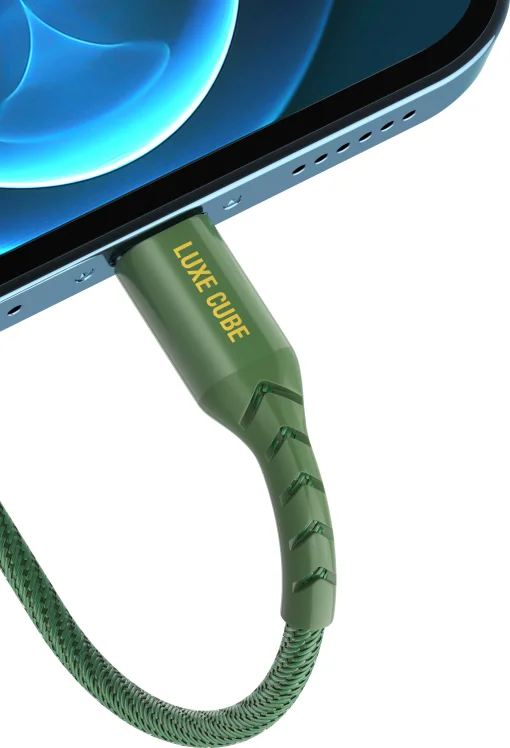Кабель Luxe Cube Kevlar USB-USB Type-C, 1.2м, Хаки (4826668690065)