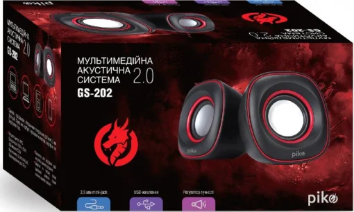 Акустическая система Piko GS-202 Black-Red (1283126489457)