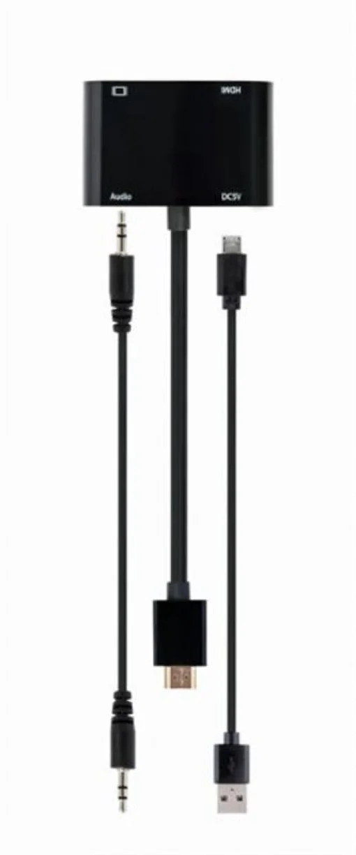 Адаптер Cablexpert (A-HDMIM-HDMIFVGAF-01) HDMI-HDMI/VGA+Аудио 3,5, 0.15м