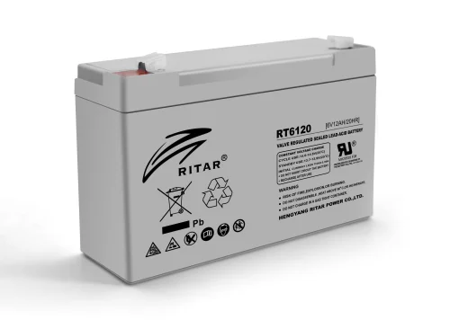 Акумуляторна батарея Ritar 6V 12AH Gray Case (RT6120A/02969) AGM