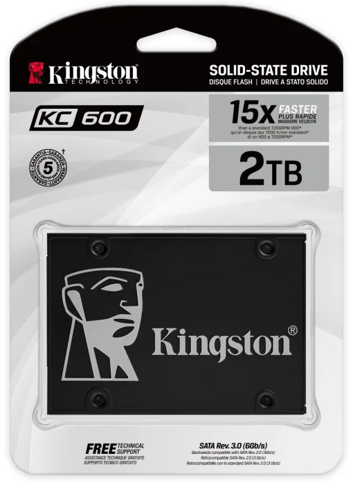 Накопитель SSD 2TB Kingston KC600 2.5" SATAIII 3D TLC (SKC600/2048G)