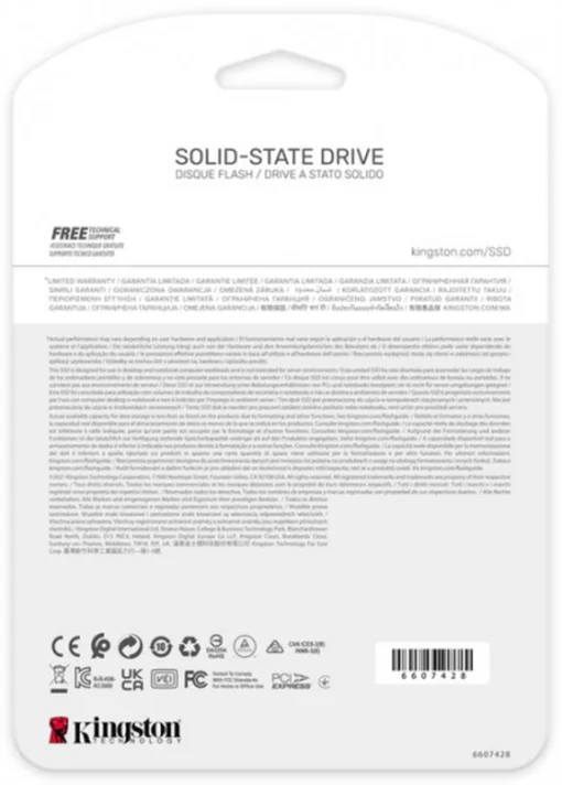 Накопитель SSD 512GB Kingston KC3000 M.2 2280 PCIe 4.0 x4 NVMe 3D TLC (SKC3000S/512G)