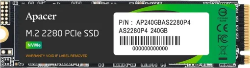 Накопичувач SSD 240GB Apacer AS2280P4 M.2 2280 PCIe 3.0 x4 3D TLC (AP240GAS2280P4-1)