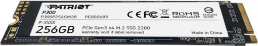 Накопитель SSD 256GB Patriot P300 M.2 2280 PCIe 3.0 x4 NVMe TLC (P300P256GM28)