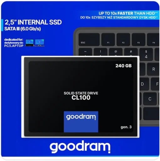 Накопичувач SSD  240GB GOODRAM CL100 GEN.3 2.5" SATAIII 3D TLC (SSDPR-CL100-240-G3)