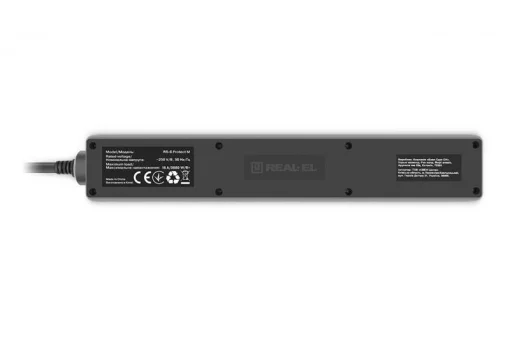 Фільтр живлення REAL-EL RS-6 Protect M 1.8м Black (EL122300032)