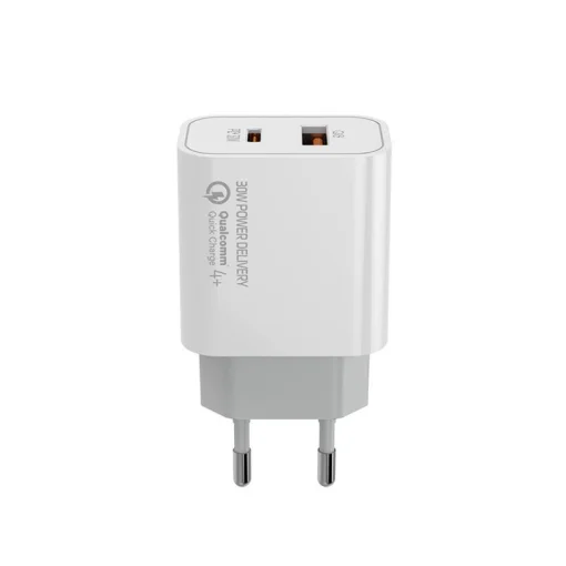 Сетевое зарядное устройство для ColorWay Power Delivery Port PPS (Type-C PD + USB QC3.0) (30W) White (CW-CHS037PD-WT)