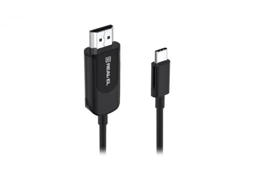 Кабель REAL-EL CHD-180 (EL123500044) USB Type-C-HDMI, 1.8м Black