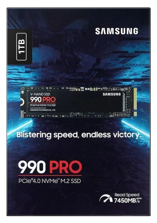 Накопитель SSD 1ТB Samsung 990 PRO M.2 2280 PCIe 4.0 x4 NVMe V-NAND MLC (MZ-V9P1T0BW)