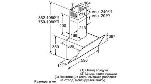 Вытяжка Bosch DWK065G20R