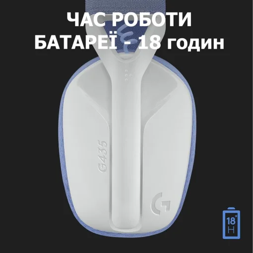 Навушники геймерскі LOGITECH G435 Lightspeed Wireless Gaming Headset Off White and Lilac (981-001074)