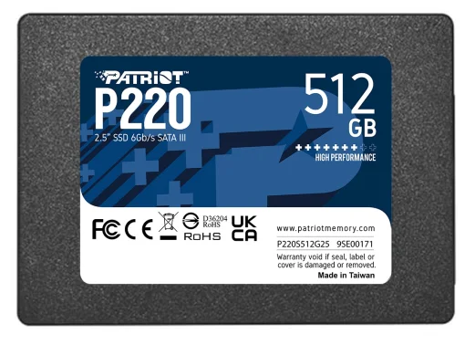 Накопитель SSD 512GB Patriot P220 2.5" SATAIII TLC (P220S512G25)