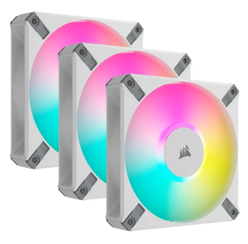 Комплект вентиляторів CORSAIR iCUE AF120 RGB Elite White 3-Pack (CO-9050158-WW)