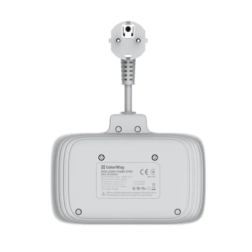 Фільтр живлення ColorWay CW-CHE24PDW 2 розетки, 4 USB, 2.5 cм, білий