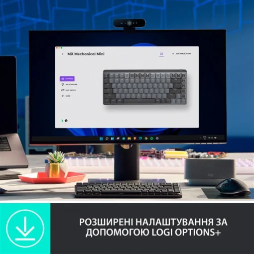 Клавиатура беспроводная Logitech MX Mechanical Mini Minimalist Graphite (920-010780)