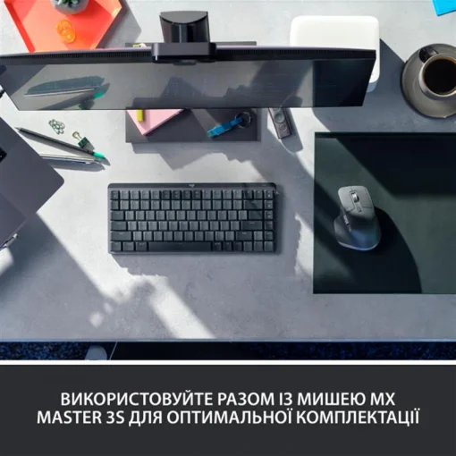 Клавиатура беспроводная Logitech MX Mechanical Mini Minimalist Graphite (920-010780)