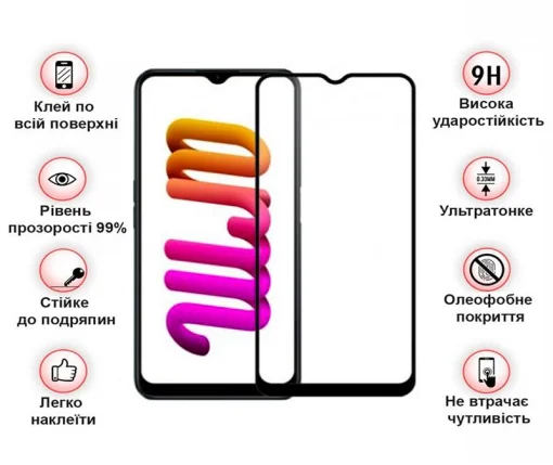 Защитное стекло BeCover для Realme C30/C30s/C33 Black (708568)