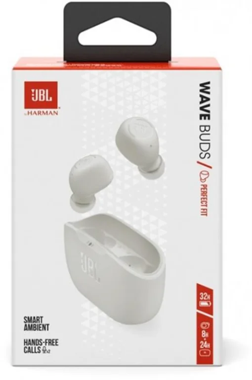 Bluetooth-гарнитура JBL Wave Buds White (JBLWBUDSWHT)