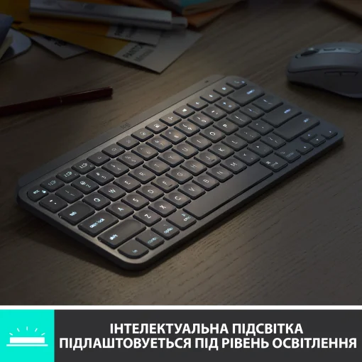 Клавиатура беспроводная Logitech MX Keys Mini Для Mac Minimalist Wireless Illuminated Pale Grey (920-010526)