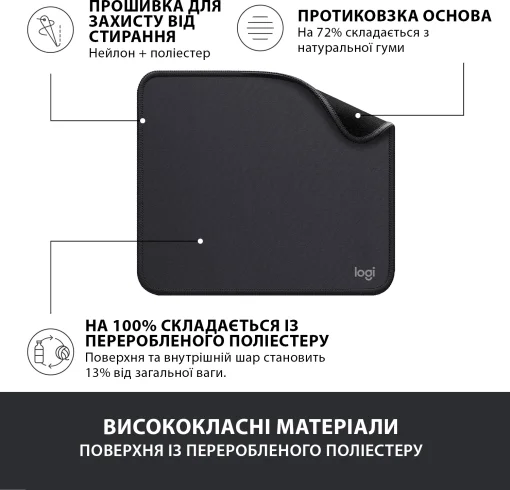 Игровая поверхность Logitech Mouse Pad Studio Graphite (956-000049)