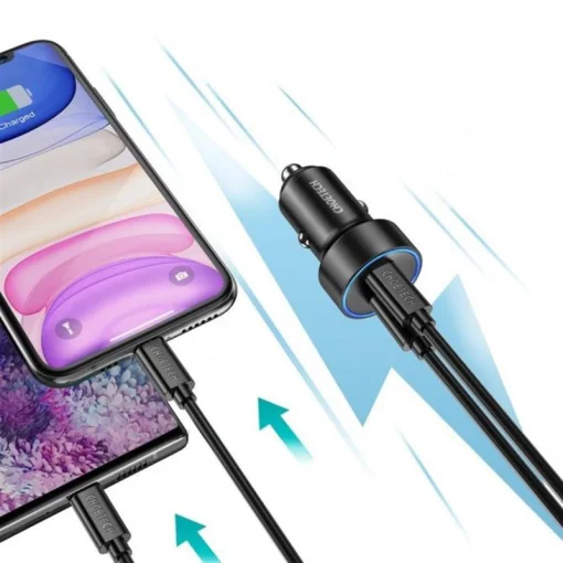 Автомобильное зарядное устройство для Choetech (2xUSB Type C) PD3.0 QC3.0 AFC 36W 2.4A (C0054)