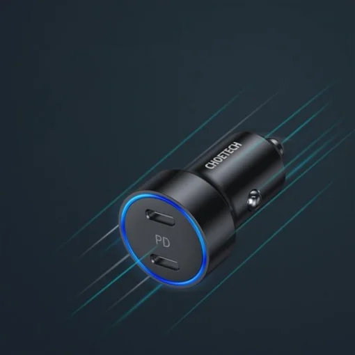 Автомобильное зарядное устройство для Choetech (2xUSB Type C) PD3.0 QC3.0 AFC 36W 2.4A (C0054)