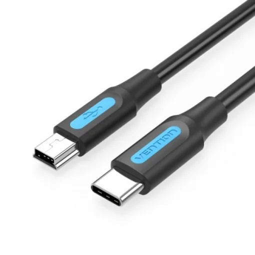 Кабель Vention USB-C – miniUSB, 1 m, Black (COWBF)