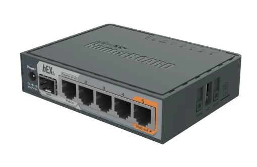 Маршрутизатор MikroTik RouterBOARD RB760iGS hEX S (880MHz/256Mb, 5хGE, 1xSFP)